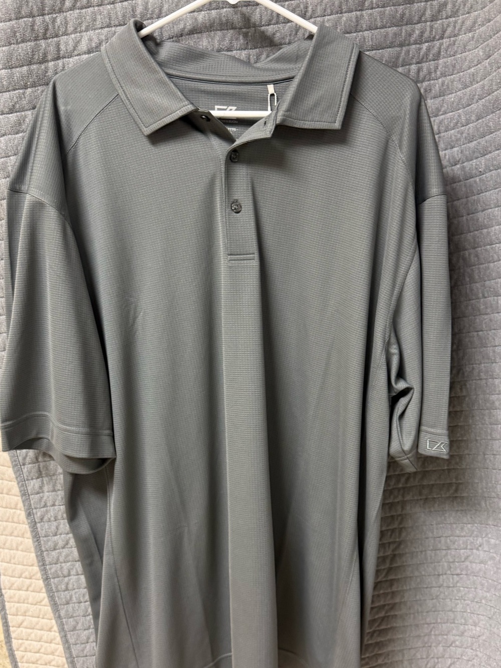 Cutter and Buck Performance Men's Grey Polo Shirt